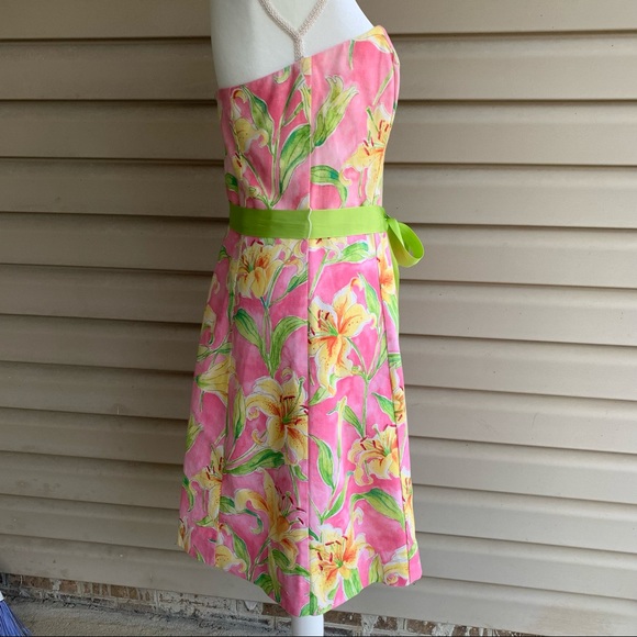 •Molly B.• Preppy Floral Strapless Dress - Size 8 - Picture 5 of 9